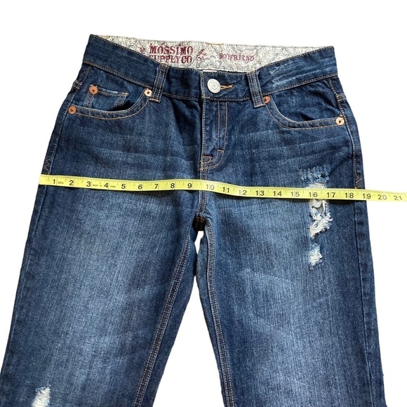 MOSSIMO SUPPLY CO. Distressed Boyfriend Jeans Blue Size 7 - Picture 7 of 13